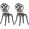 Image de vidaXL Chaises de bistro en aluminium bronze
