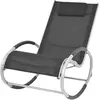 Image de vidaXL Chaise à bascule d'extérieur - Noir