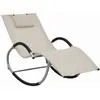Image de VidaXL Chaise Longue à Bascule - Textilène Crème