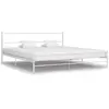 Image de vidaXL Cadre de lit sans matelas - Métal blanc