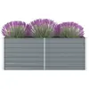 Image de vidaXL Jardinière 160x80x45 cm - Acier Galvanisé - Gris