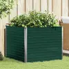 Image de vidaXL Jardinière Acier galvanisé 100x100x77 cm Vert