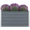 Image de vidaXL Jardinière 100 x 100 x 45 cm Acier galvanisé Gris