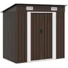 Image de VidaXL Abri de stockage marron 194x121x181 cm - Acier