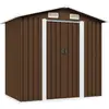 Image de VidaXL Abri de stockage marron 204x132x186 cm - Acier
