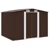 Image de vidaXL Abri de stockage jardin Marron 257x205x178 cm