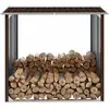 Image de vidaXL Abri de stockage de bois Acier Marron
