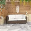 Image de vidaXL Chaises d'angles 2 pcs - Résine tressée marron