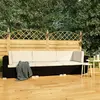 Image de vidaXL Salon de jardin 3 pcs avec coussins - Noir