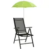 Image de vidaXL Parasol chaise camping - Vert