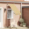 Image de vidaXL Auvent rétractable manuel 100 cm - Rayures jaunes/bleues