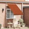 Image de VIDAXL Auvent manuel rétractable - Orange et marron