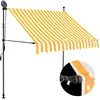 Image de Auvent manuel vidaXL - 100 cm - Blanc et orange