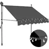 Image de vidaXL Auvent manuel rétractable avec LED - Anthracite, 150 cm