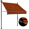Image de VidaXL Auvent manuel avec LED 150 cm Orange/Marron