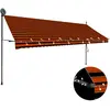 Image de vidaXL Auvent manuel 400 cm - Orange et marron