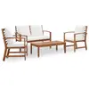 Image de vidaXL Salon de jardin 4pcs Bois d'acacia solide