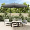 Image de vidaXL Parasol d'extérieur avec poteau en acier 300 cm Anthracite
