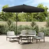 Image de vidaXL Parasol de jardin avec mât en acier 300 cm Noir