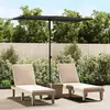 Image de VidaXL Parasol Jardin Noir 180x110 cm