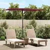 Image de vidaXL Parasol de jardin Toit plat Bordeaux