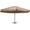 Image de vidaXL Parasol de jardin avec mât alu 600 cm - Taupe