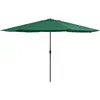 Image de vidaXL Parasol avec mât en métal 390 cm Vert