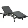 Image de VIDAXL Chaise longue résine tressée - Gris