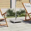 Image de vidaXL Socle de Parasol Granite - Carré Gris