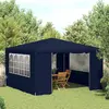 Image de vidaXL Tente de réception avec parois latérales 4x4 m - Bleu