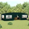 Image de vidaXL Tente de réception avec parois latérales 4x9 m Vert 90 g/m²