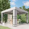 Image de vidaXL Tonnelle avec toit double 3x3 m Blanc