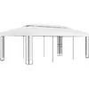 Image de vidaXL Tonnelle avec toit double 3x6 m Blanc