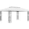 Image de vidaXL Tonnelle avec double toit 3x4 m - Blanc