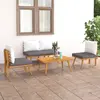 Image de Salon de jardin 4 pcs bois d'acacia solide