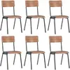 Image de VidaXL 278798 - Lot de 6 chaises marron contreplaqué