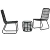 Image de VIDAXL Ensemble de bistro 3 pcs - Noir