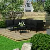 Image de vidaXL Salon de jardin 6 pièces - Noir et Anthracite