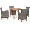 Image de VIDAXL Mobilier à dîner 5 pcs - Gris et Naturel