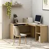 Image de vidaXL Bureau d'angle en L - Chêne Sonoma