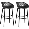 Image de vidaXL Chaises de Bar - Noir