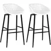 Image de vidaXL Chaises de bar - Blanc