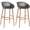 Image de VIDAXL Chaises de bar gris (Lot de 2)