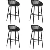 Image de VidaXL Chaises de Bar Lot de 4 - Noir