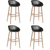 Image de vidaXL Chaises de bar - Noir, lot de 4