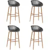 Image de VIDAXL Chaises de bar lot de 4 - Gris