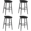 Image de vidaXL Lot de 4 Chaises de Bar - Noir