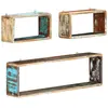 Image de vidaXL Ensemble d'étagères cubes - Bois de récupération