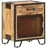 Image de vidaXL Table de chevet Bois de manguier brut