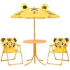 Image de vidaXL Ensemble de bistro avec parasol Jaune enfant